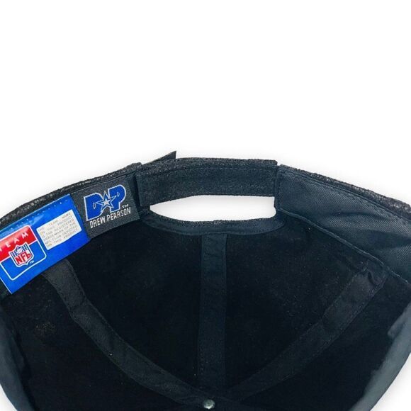 Vintage Drew Pearson Carolina Panthers Faux Leather Hat Adjustable - Picture 7 of 8